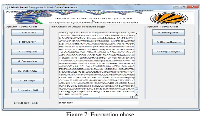 Figure 8: Hash code of the data (generated after ciphering) 