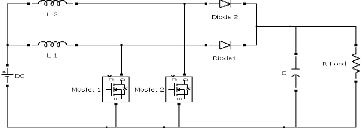 Fig. 2: Interleaved Boost Converter 