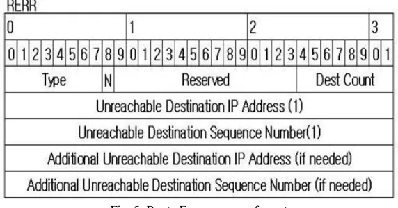 Fig. 5: Route Error message format 