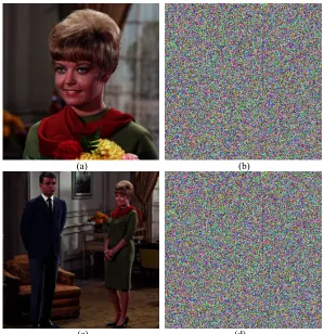 Figure 4. Frame (a) and (c) respectively, show the original images of Girl and Couple