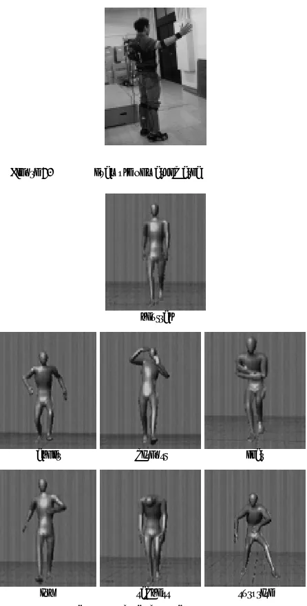 Figure 3.  Examples of created human motion with emotion 