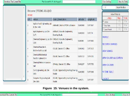 Figure  15: Venues in the system. 
