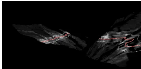 Figure 8. Standardized edge value for the scene from onhigher the edge valuewith the red line, while the interval of 1.2 times RMSD is the area19 March 2013 from 10:12 to 10:16 UTC + 8 (see also Fig