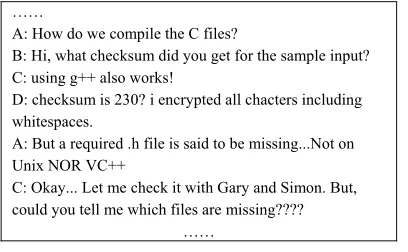 Figure 1.  An example for the message stream [10] 