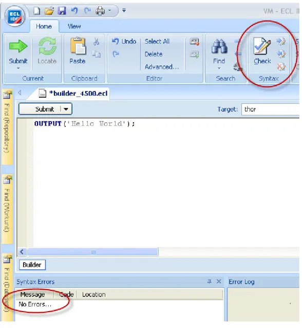 Figure 10. Syntax Check