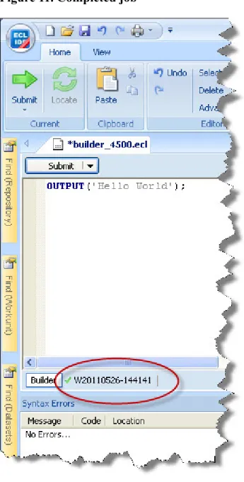Figure 11. Completed job