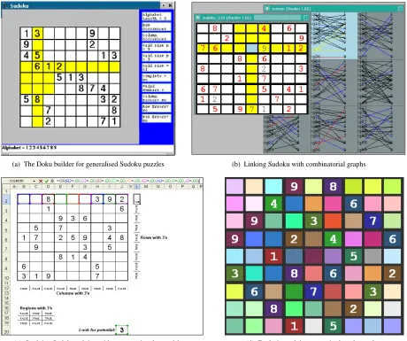Figure 6.  EM construals based on or inspired by King’s Sudoku model. 