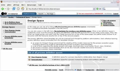 Figure 6. ESCOLE+ ‘Design space’. 