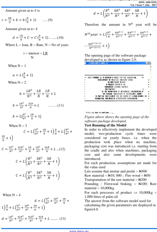 Figure above shows the opening page of the software package developed. 