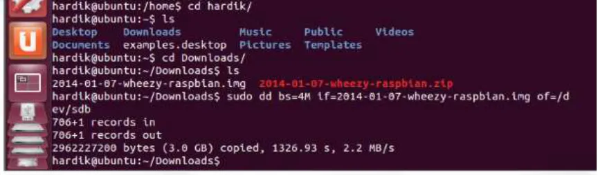 Fig. 6. Raspbian OS Installing 