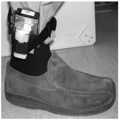 Figure 10. Motion Recording device attached to the lower leg.