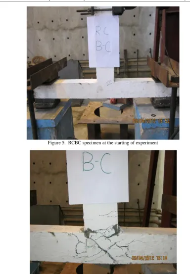 Figure 5.  RCBC specimen at the starting of experiment 