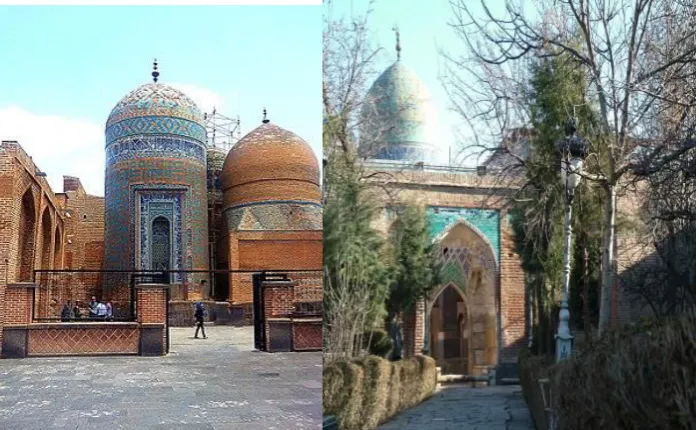 Figure 1 & 2 - Sheikh Safiuddin Ardebili's Tomb Building (Writer) 