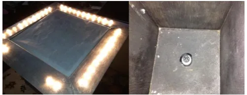Fig. 3 Multi-touch table outside and inside view. 