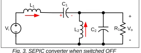 Fig. 1. Simple circuit diagram of SEPIC converter 