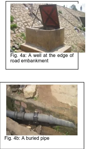 Fig. 4a: A well at the edge of road embankment 