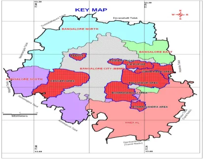 Figure 1 shows the key map of the entire study zone, and the individual study areas. 