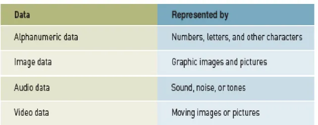Table 1.1: Types of Data