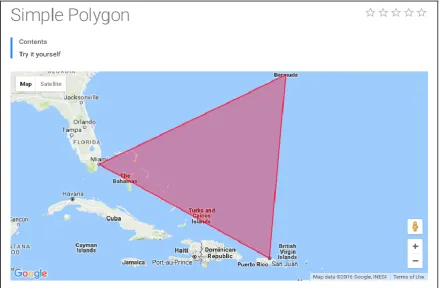 Figure 7: Developers Google Maps API – polygons using coordinates. 