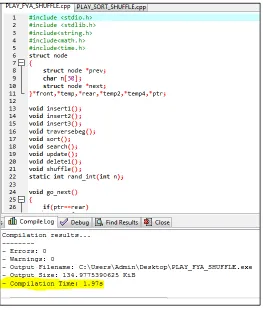 Fig.7: Shuffling using Sorting Compilation Time  
