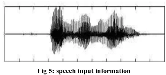 Fig 5: speech input information 