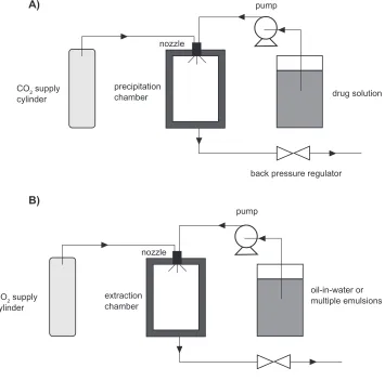 Figure 5 Schematic representations of A) SAS and B) SFee processes.