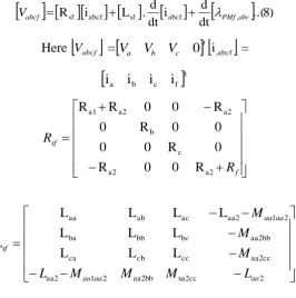 Fig. 2 shows the Equivalent circuit model of SPMSM with interturnfault.phase a is divided 