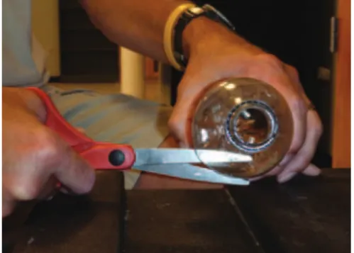 Figure 2. Feed mason twine through a  small hole in the lid.
