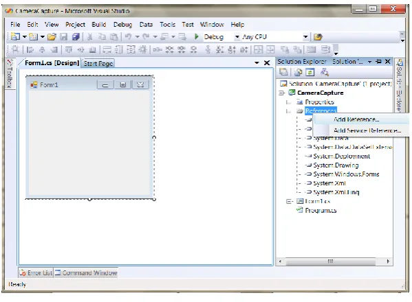 Figure 5: VB.Net Framework Application Creation IDE. 