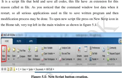 Figure 5.1: New Script button creation. 