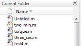 Figure 1.4: Current Folder window. 