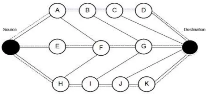 Figure 1: WSN Multipath Network Model. 