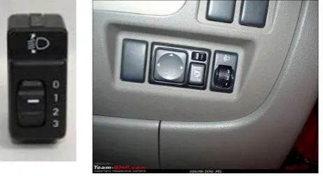 Fig. 2: Head lamp beam movement due to different loading conditions. 