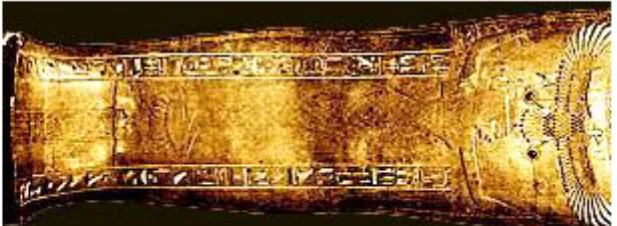Fig. 23: Gilded coffin of Akhenaten from the 18th Dynasty.[39] 