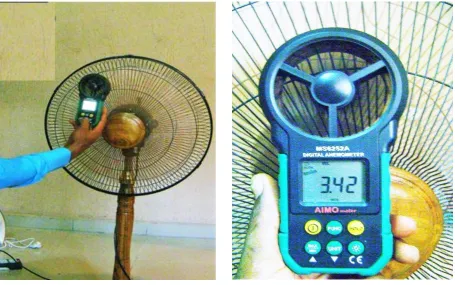 Figure 8: Taking reading with Anemometer. 