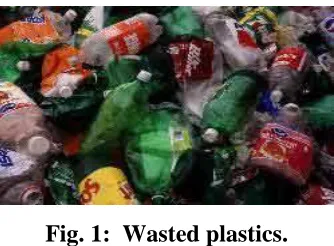 Fig. 1:  Wasted plastics. 