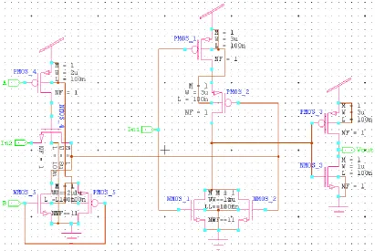 Figure 7 Schematic diagram of VBBT OR gate with sleep insertion technique 
