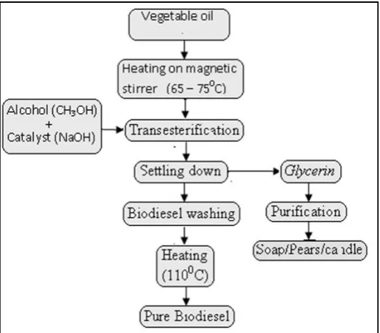Fig. 1: Flow chart of Biodiesel production. 