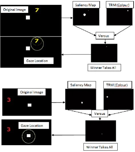 Figure 4: Competition between Saliency and Task Relevance. 