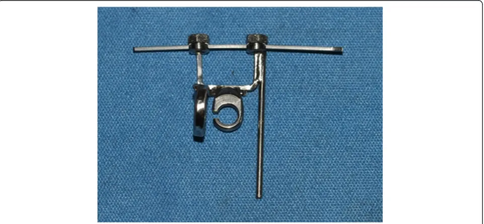 Figure 3 Measuring the distance between bracket slot and top of stand.