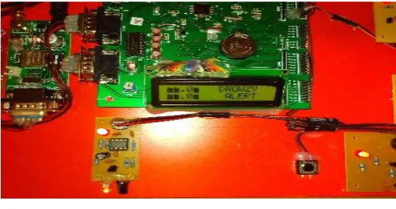 Fig 5:Drowsy alert on LCD   