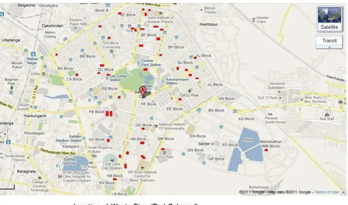 Table 2: Significance of the colour in waste generation map. 
