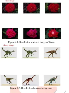 Figure 4.1: Results for retrieved image of flower 