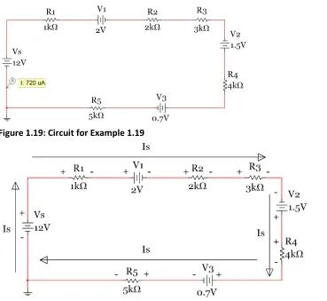 Figure 1.19: Circuit for Example 1.19 