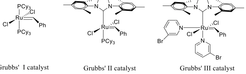 Figure 1.3 Grubbs catalysts for ROMP 