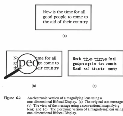 Figure 6.2 An electronic version of a magnifying lens using a 
