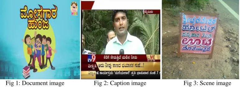 Fig 1: Document image                   Fig 2: Caption image                        Fig 3: Scene image 