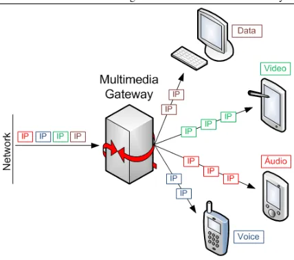 Figure 1: Overview of the Multimedia Gateway: service-based trafﬁcselection.