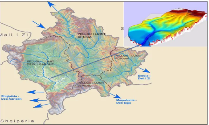 Fig. 1. Presentation of site-sampling along the River Cerica and the Drini i Bardhe River.