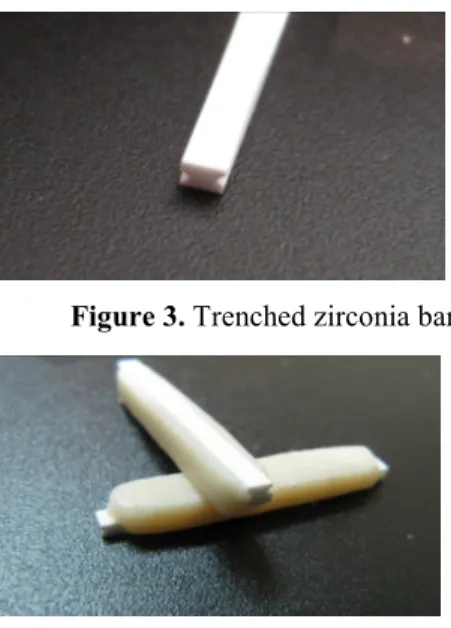 Figure 3. Trenched zirconia bar 